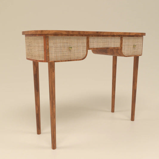 Segun Wood + Cane Table 02