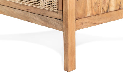 Segun Wood + Cane Bed Side Table CF02