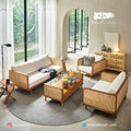 Segun Wood + Cane Sofa CF14