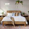 Segun Wood + Cane Bed CF01