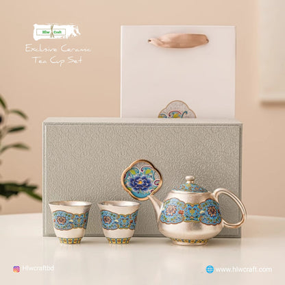 Porcelain Silver Set