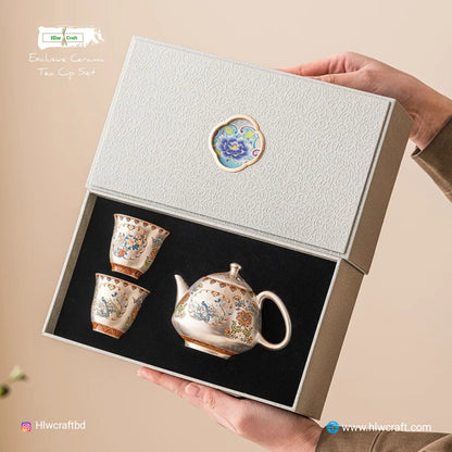Porcelain Silver Set