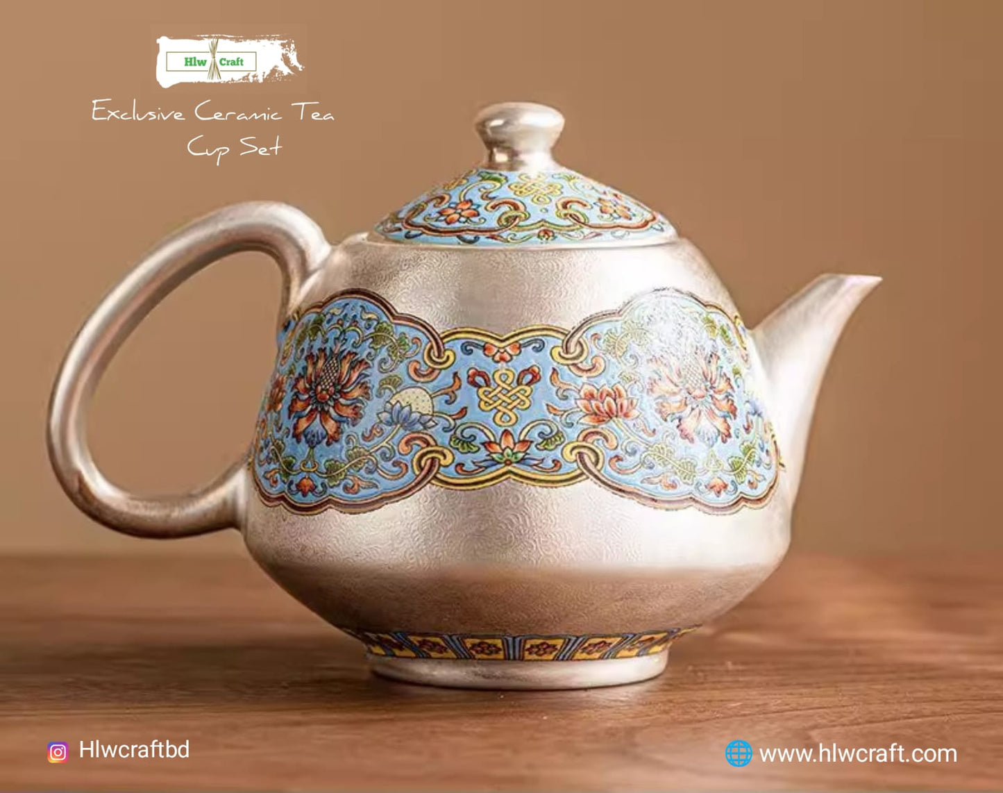 Porcelain Silver Set