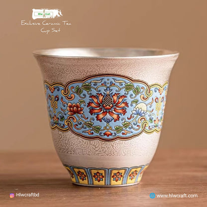 Porcelain Silver Set