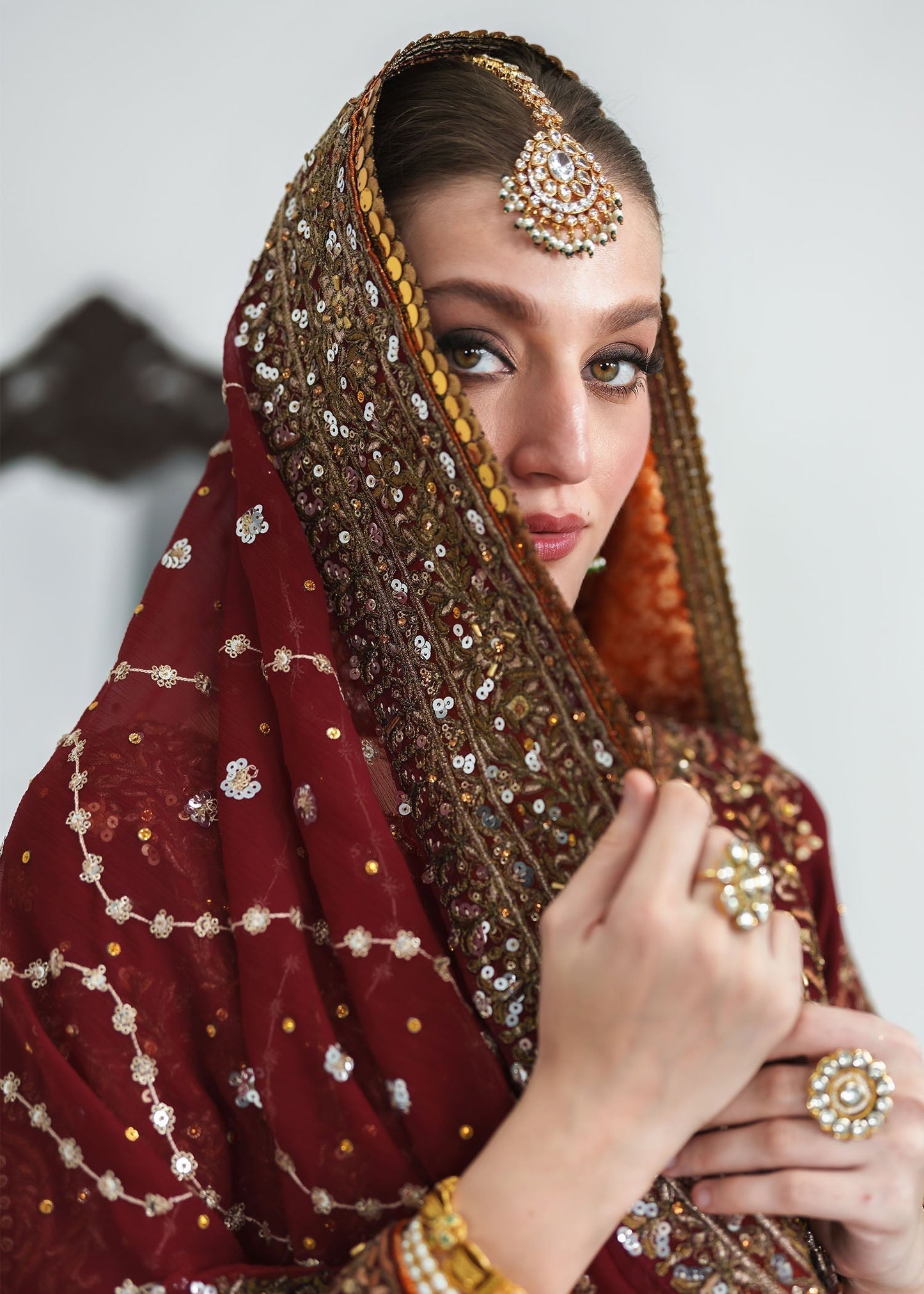 Handcrafted Pk Chiffon Lehenga (Original)