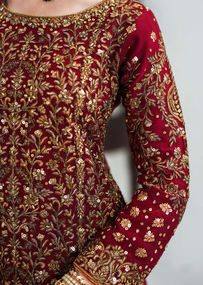 Handcrafted Pk Chiffon Lehenga (Original)