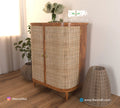 Segun Wood + Cane Cabinet 04