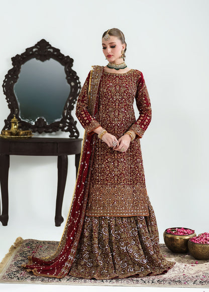 Handcrafted Pk Chiffon Lehenga (Original)